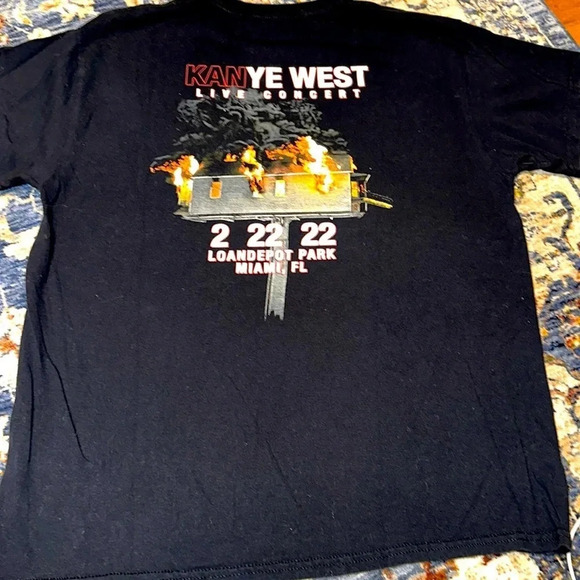 2022 KANYE WEST MERCH LIVE CONCERT black short sleeve t-shirt Miami FL - Picture 7 of 8